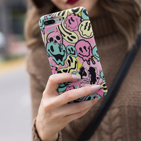 Pastel Melted Neon Smiley Phone Case
